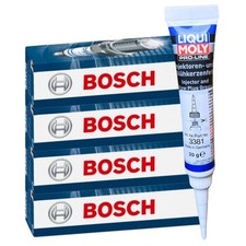 4x BOSCH Zündkerzen + LIQUI MOLY Fett für 911 SPEEDSTER TARGA BOXSTER SPYDER