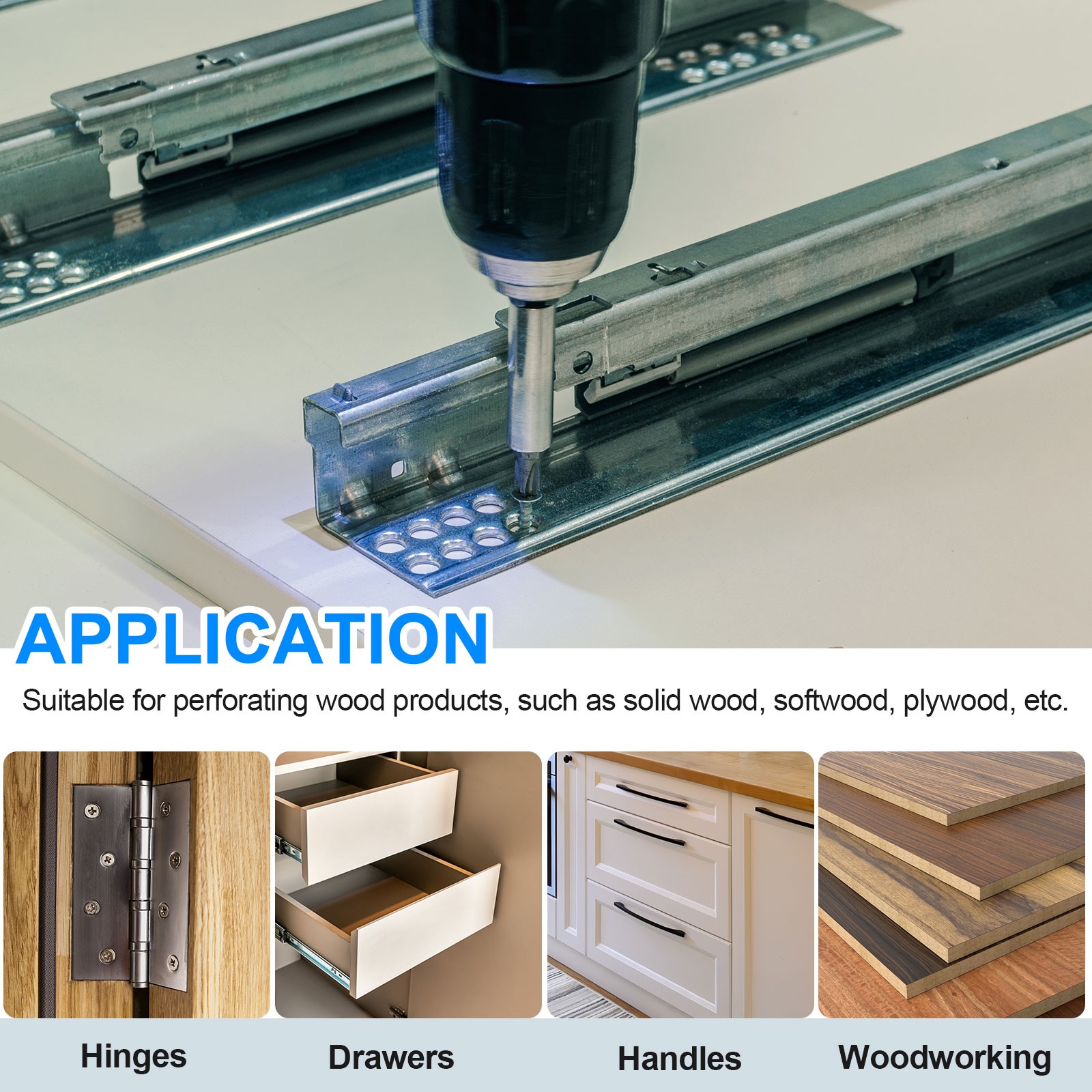 22pcs Self Centering Drill Bit Set High Speed Steel Hex Shank Woodworking Bits