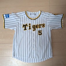 Hanshin Tigers Koji Chikamoto Jersey No5 SS Size White Black Yellow