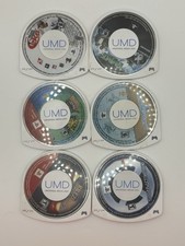 Lot of 6 Sony PSP Games Software Movies Etc. UMD Universal Media Disc