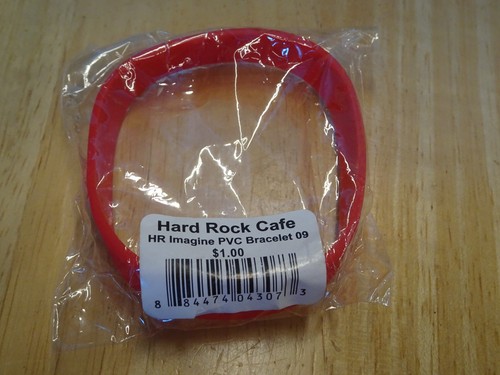 Hard Rock Cafe PVC bracelet Imagine Campaign Lennon 2009 new