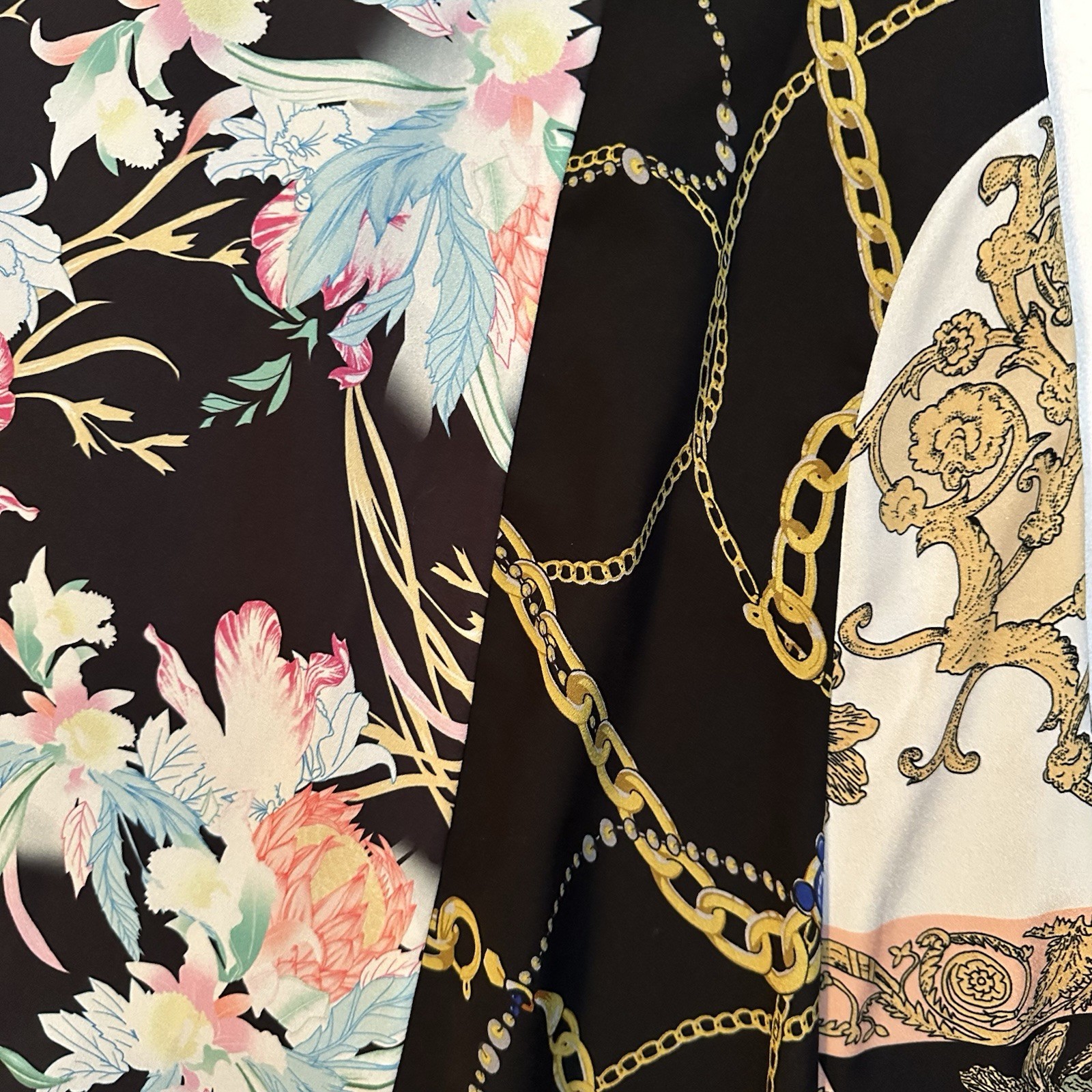 Silvian Heach Patchwork Pattern Flare Mini Skirt … - image 2