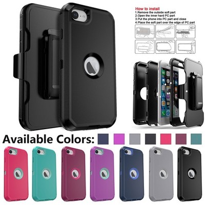 Shockproof For Apple iPhone SE 2nd 3rd Heavy Duty Case Cover / Holster Clip Belt