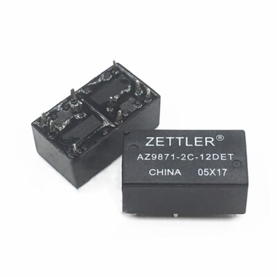 10Pcs HFKC-012-2ZST AZ9871-2C-12DET 12VDC Power Relay 10Pins