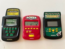RADICA HAND HELD POCKET POKER BLACK JACK LOT OF 3 Vintage Working Tested GAMES