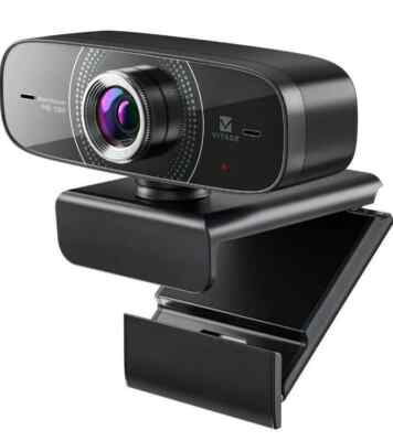 Webcam 1080P w/ Microphone HD Plug/Play Camera,Vitade 826 USB Computer Dual Mics
