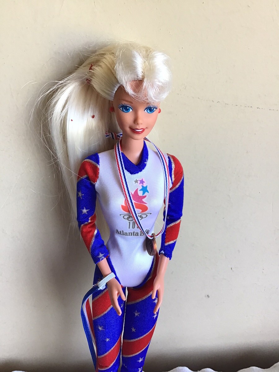 Vtg 1995 Olympic Gymnast Barbie Mattel Atlanta Olympic Games
