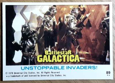 1978 Battlestar Galactica UK Edition Card 89 UNSTOPPABLE INVADERS