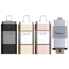 3-in-1 USB Flash Drive Dual Drive Plug for Play for All Your Device
