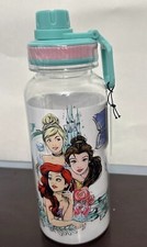 Disney Princess Twist Spout Plastic Water Bottle Ariel, Belle, Believe