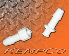 (50) 1/4" x 1/4" Hose-Barb WHITE NYLON Twist-Connect Male Female Luer to Hose