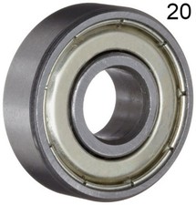 Twenty 20 608ZZ 8x22x7 Shielded Greased Miniature Ball Bearings