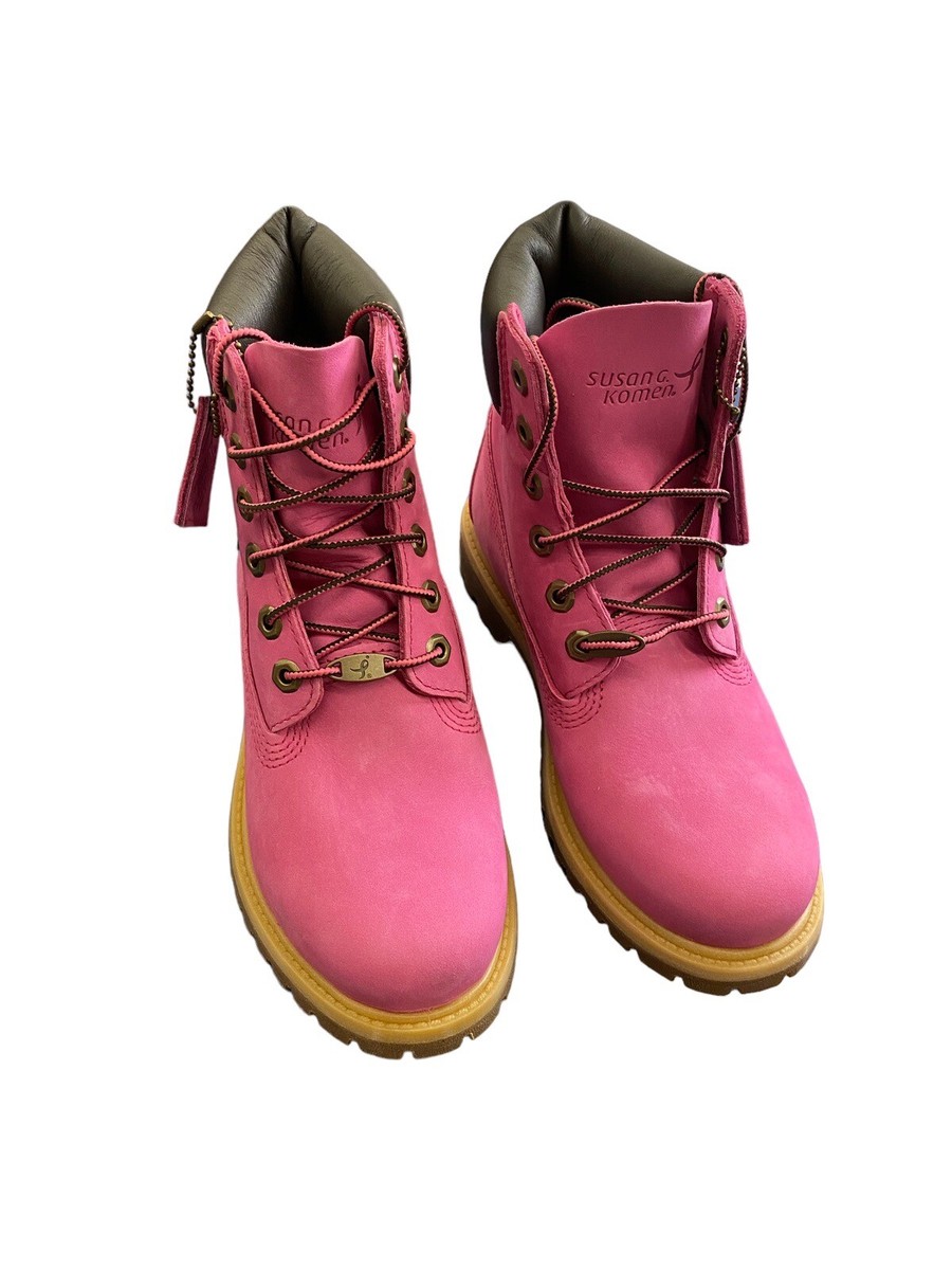 Timberland Women's 6in Premium Suede Nubuck Size 7 Hot Pink Boot