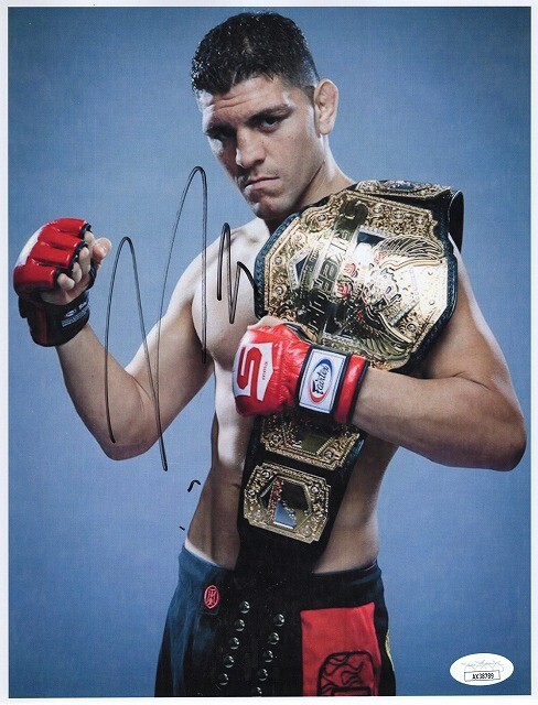 Nick Diaz Hand Signed 8.5 x 11 Photo Autograph UFC MMA Fighter