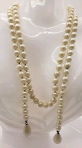 Vintage Faux Pearl Wrap Necklace 18 Inches 