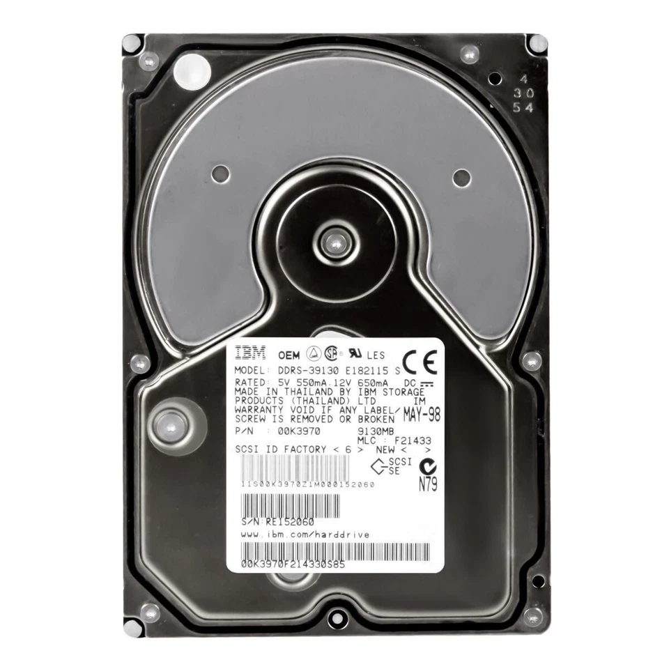 Hard Drive IBM ULTRA.9ES 00K3970 DDRS-39130 9GB 7200U/Min SCSI 50-pin 3.5 " Inch - Image 3 of 3