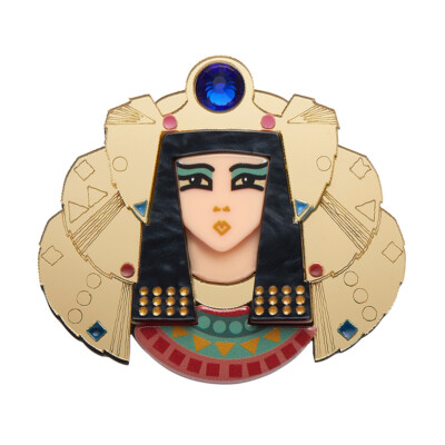 Erstwilder- Queen of the Nile Cleopatra Brooch & Erstwilder Pyramids Giza Brooch
