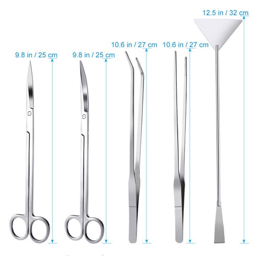 Stainless Steel Scissors Tools Spatula Tweezers Terrarium# - Picture 9 of 9
