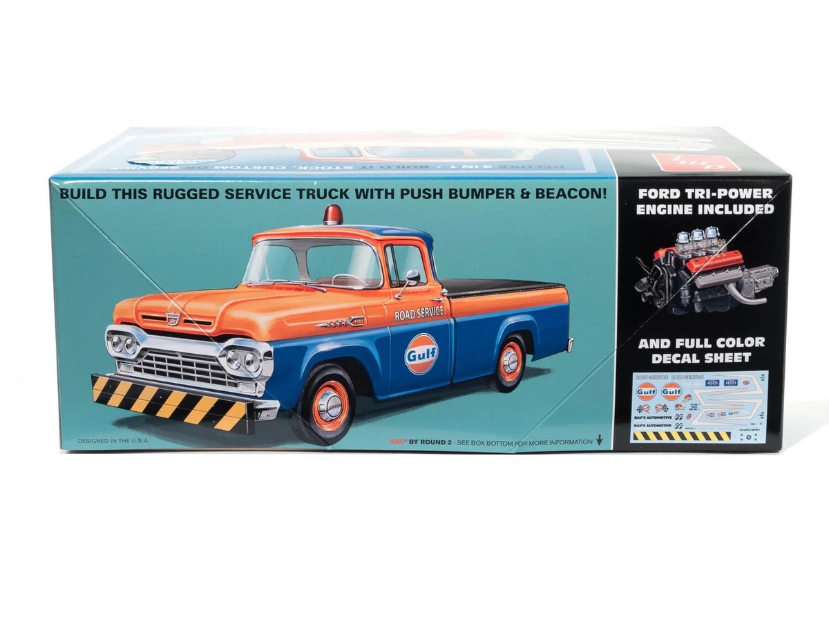 1:25 AMT 1960 Ford F-100 PICK-UP Truck & Trailer PLASTIC MODEL KIT