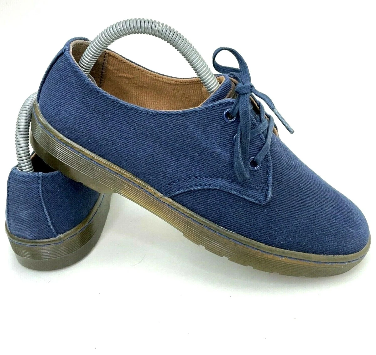 Dr Martens Size UK 7 EU 41 US 8 M Blue Canvas DELRAY 3 Eye Casual Oxfords Shoes