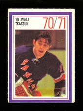 1970-71 ESSO POWER PLAYERS NHL 18 WALT TKACZUK EX-NM N Y RANGERS HOCKEY STAMP