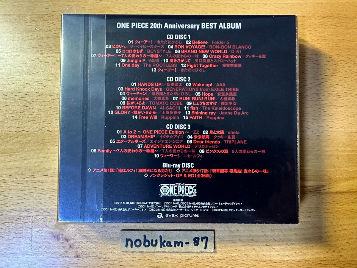 ONE PIECE 20th Anniversary BEST ALBUM 3 CD Blu-ray Japan | eBay