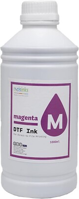 CISinks Premium DTF Ink Bottle Refill Set 1000MLCompatible w/ DTF Film-Magenta