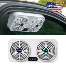 Universal Dual Fan Car Window Cooler USB Smoke Ventilator Quick Air Circulation