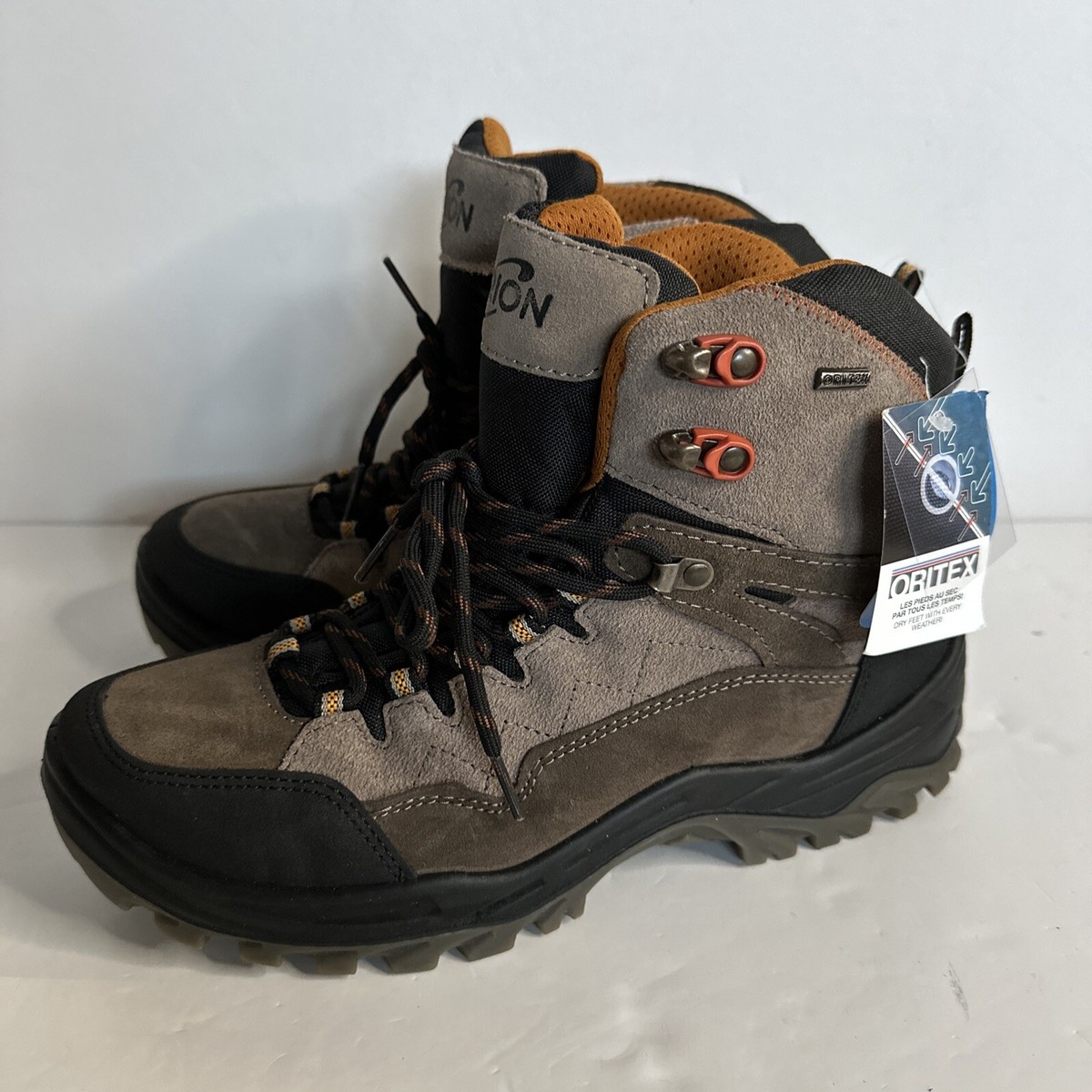 Orion Oritex Italian-made hiking boots displaying premium leather construction and waterproof technology