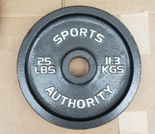 SINGLE 25 lb Sports Authority Olympic weight plate gym
