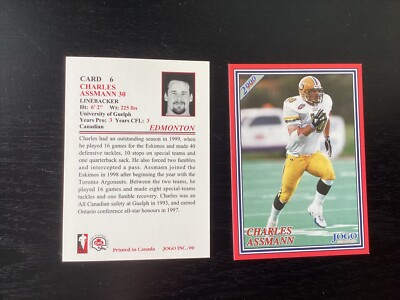 Charles Assmann also spelled Assman 2000 Jogo card # 6