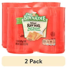 (2 pack) Chef Boyardee Mini Beef Ravioli in Tomato Sauce, 4 pack, 15 oz