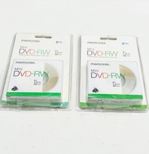 Lot of 2 Memorex Mini DVD-RW 3 Pack 1.4GB 30 Minute Single Sided