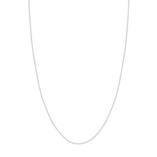 1.25MM ROUND WHEAT CHAIN NECKLACE REAL 14K WHITE GOLD