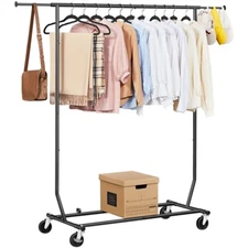 Garment Rack Clothes Rack on Wheels Heavy Duty Clothing Rack for Hanging Clothes