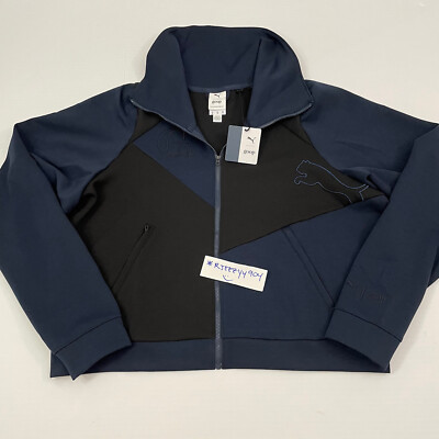 $120 Womens Size XL Puma x GOOP Oversized Spread Collar Track Jacket 521144 89