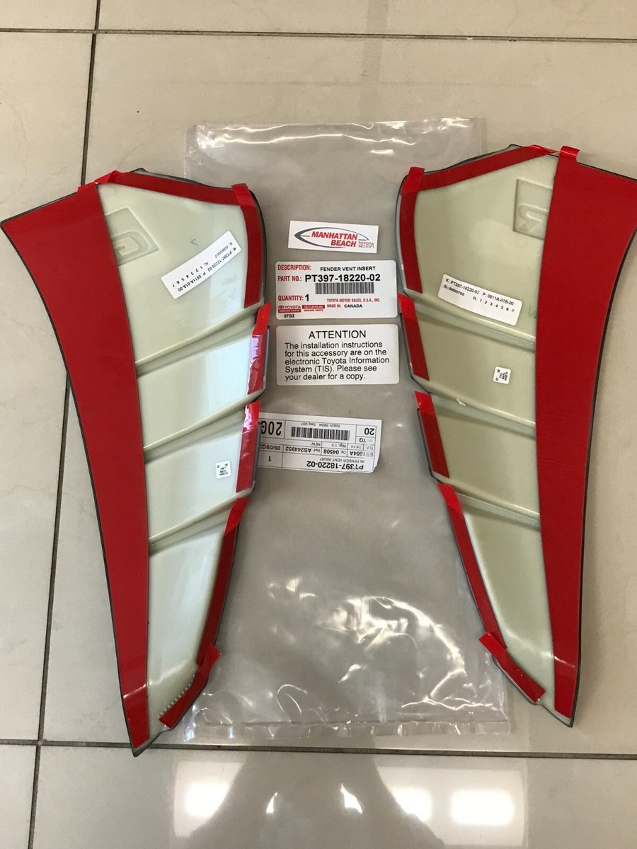 2022-2024 GR 86 FENDER VENT INSERTS PT397-18220-02 GENUINE TOYOTA