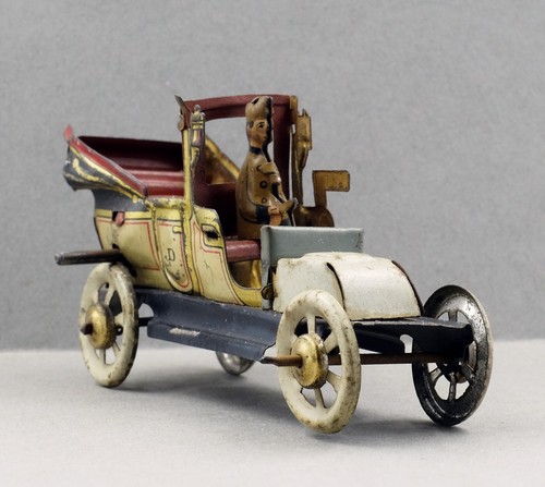 Penny Toy Taxi Cab with Driver German 1910 Meier Nuremberg - Picture 2 of 12