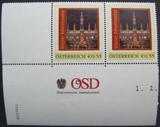 Wiener Adventzauber, Eckrandpaar mit Bogennummer postfrisch **