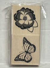 Flower Wood Mount Rubber Stamp Floral Songs of Spring Summer