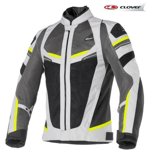 GIACCA MOTO UOMO ESTIVA CON PROTEZIONI CLOVER RAINJET WP GIALLO/GRIGIO |  eBay