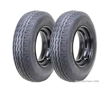2 Heavy Duty Highway Trailer Tire Wheel Assembly 8-14.5 14PR LR G w/6x14.5 Rim