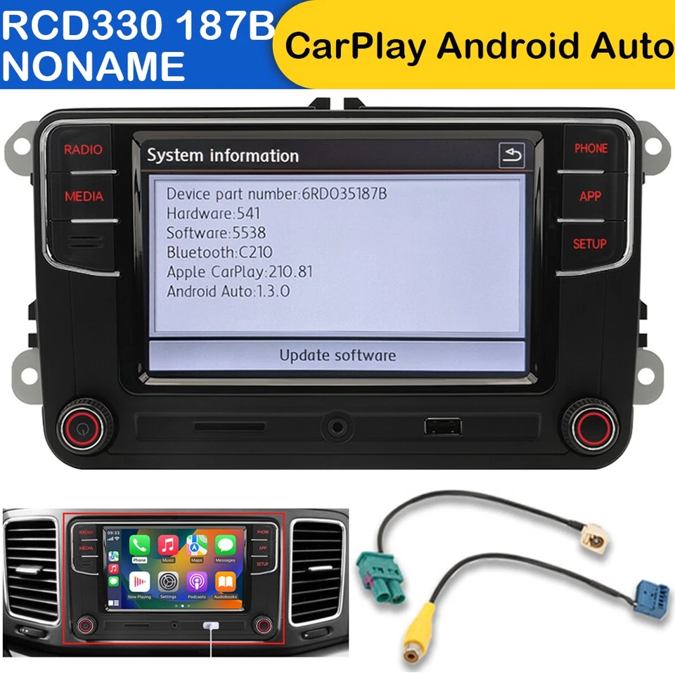 NONAME RCD330 RCD340G 187B Android Auto Carplay Car Radio para VW Golf Tiguan CC