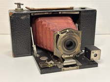 Antique Eastman Kodak No. 2A Folding Pocket Brownie Automatic Camera, RED BELLOW
