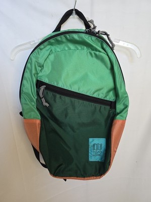 Topo Designs Green Nylon Daypack w/ Front Zip Pocket Fits 13'' Laptop 11-20L