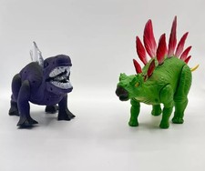 Dinosaur Toys Lot of 2 Stegosaurus  Spinosaurus Action Figures Sound Movement