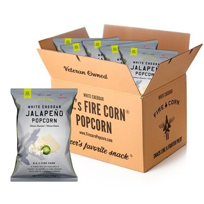 Fire Corn Popcorn Pack Of 6 Real Jalapeno Popcorn White Cheddar Flavor Gluten