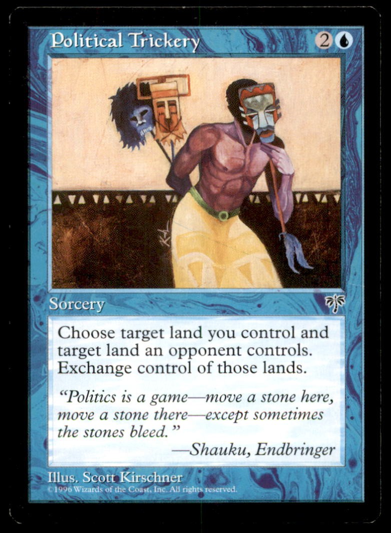 MTG Political Trickery LP Light Play Mirage [4818]