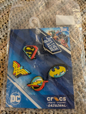 Crocs DC Justice League - 5 Pack Shoe Charms Original Jibbitz NEW/SEALED