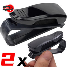 2Pcs Car Sun Visor Sunglasses Glasses Holder Eyeglasses Mount Ticket Card Clip